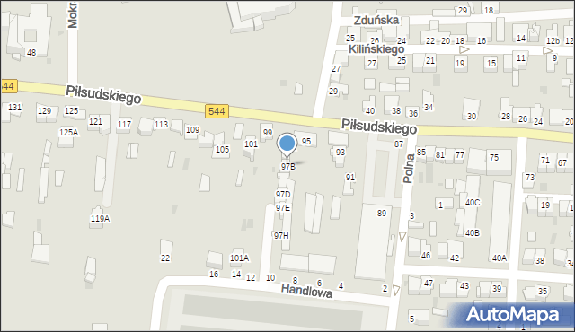 Przasnysz, Piłsudskiego Józefa, marsz., 97B, mapa Przasnysz