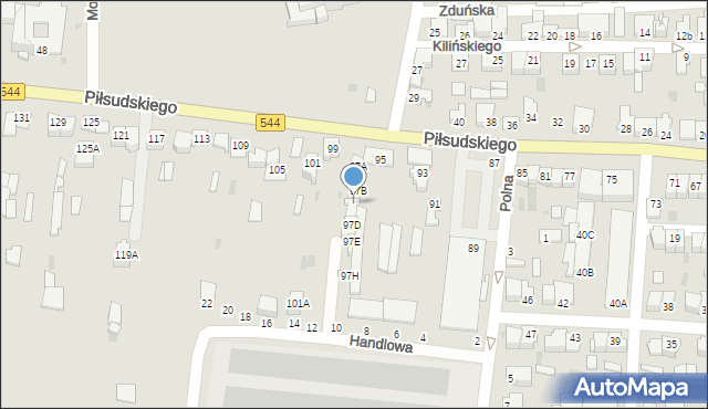 Przasnysz, Piłsudskiego Józefa, marsz., 97C, mapa Przasnysz