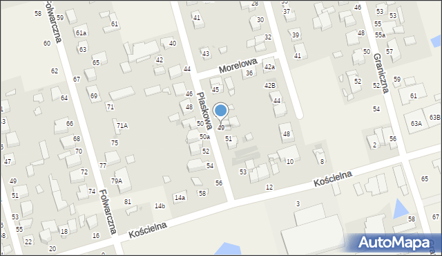 Przeźmierowo, Piaskowa, 49, mapa Przeźmierowo