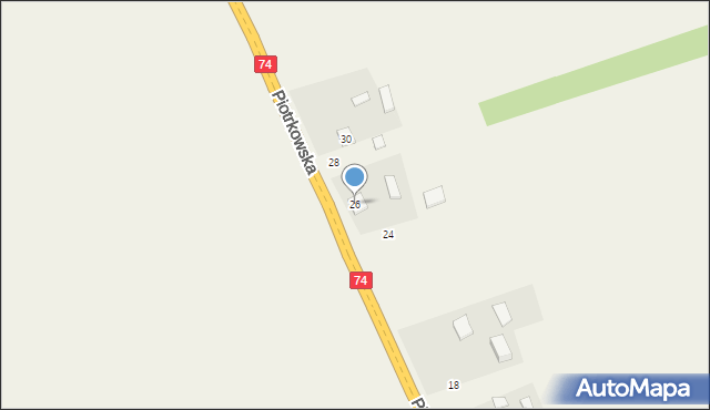 Przyjmo, Piotrkowska, 26, mapa Przyjmo