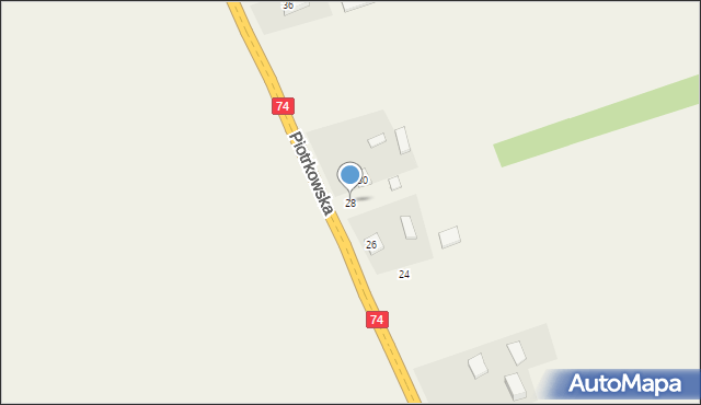 Przyjmo, Piotrkowska, 28, mapa Przyjmo