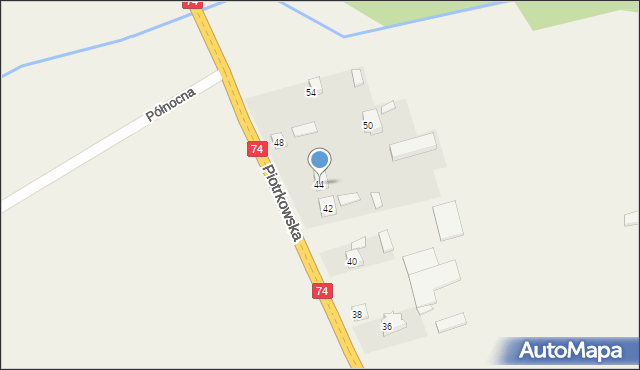 Przyjmo, Piotrkowska, 44, mapa Przyjmo