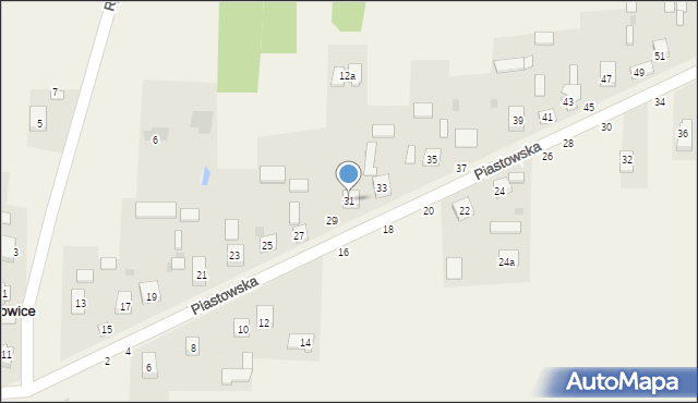 Przymiłowice, Piastowska, 31, mapa Przymiłowice