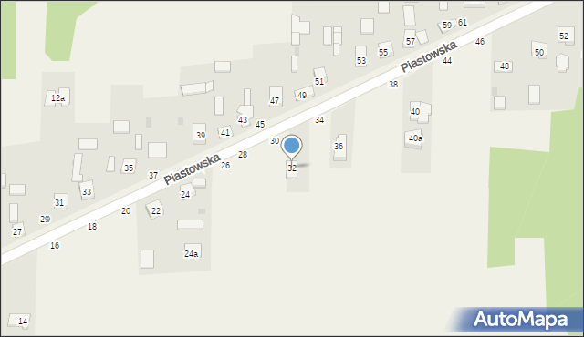 Przymiłowice, Piastowska, 32, mapa Przymiłowice