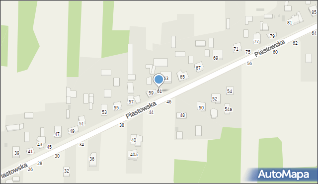 Przymiłowice, Piastowska, 61, mapa Przymiłowice