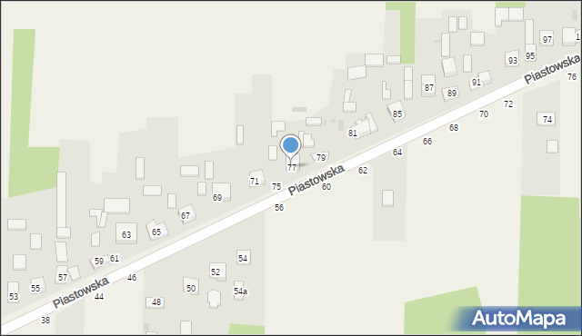 Przymiłowice, Piastowska, 77, mapa Przymiłowice