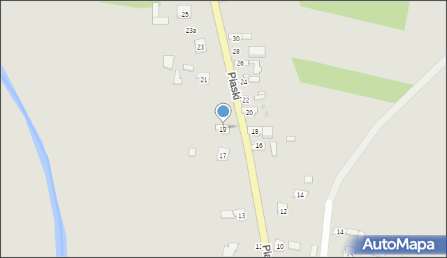 Przyrów, Piaski, 19, mapa Przyrów