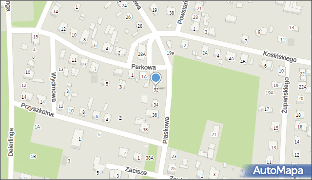 Puszczykowo, Piaskowa, 32, mapa Puszczykowo