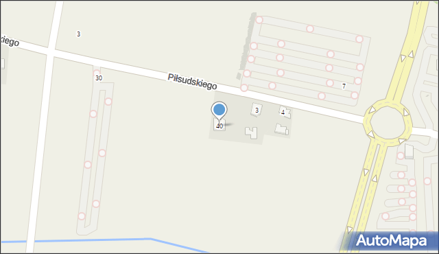 Pyrzowice, Piłsudskiego Józefa, marsz., 40, mapa Pyrzowice