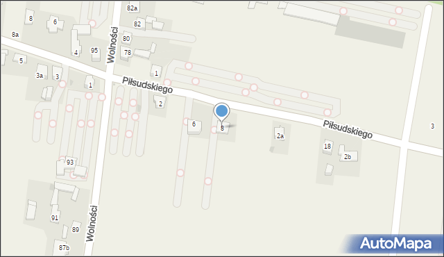 Pyrzowice, Piłsudskiego Józefa, marsz., 8, mapa Pyrzowice