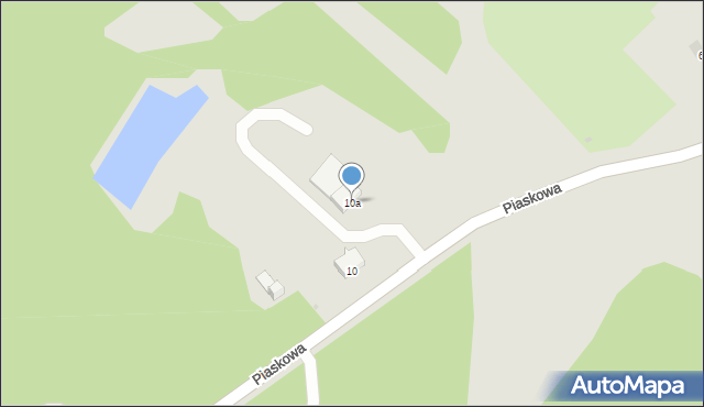 Pyskowice, Piaskowa, 10a, mapa Pyskowice