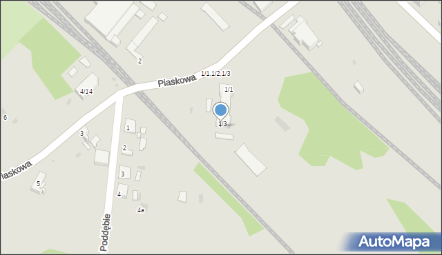 Pyskowice, Piaskowa, 1c, mapa Pyskowice