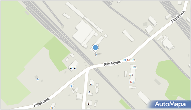 Pyskowice, Piaskowa, 2, mapa Pyskowice