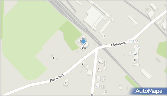 Pyskowice, Piaskowa, 4/1, mapa Pyskowice