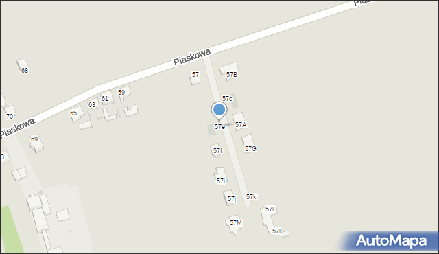 Pyskowice, Piaskowa, 57e, mapa Pyskowice