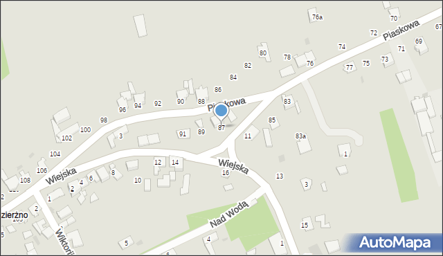 Pyskowice, Piaskowa, 87, mapa Pyskowice