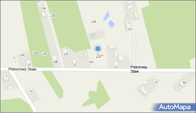 Pysznica, Piskorowy Staw, 11A, mapa Pysznica