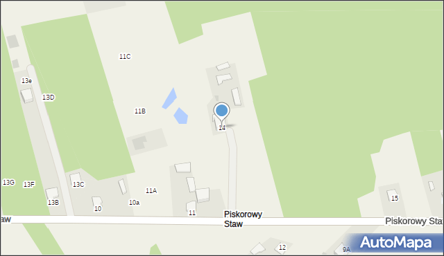Pysznica, Piskorowy Staw, 14, mapa Pysznica