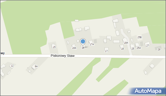 Pysznica, Piskorowy Staw, 16, mapa Pysznica