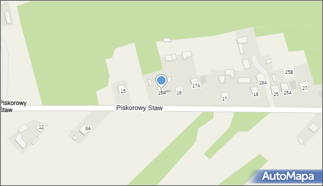 Pysznica, Piskorowy Staw, 16A, mapa Pysznica