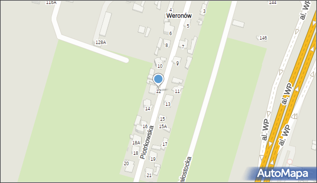 Radom, Piotrkowska, 12, mapa Radomia