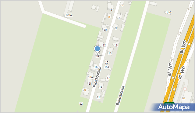 Radom, Piotrkowska, 14, mapa Radomia