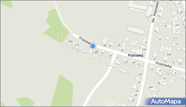 Radom, Piotrówka, 25, mapa Radomia