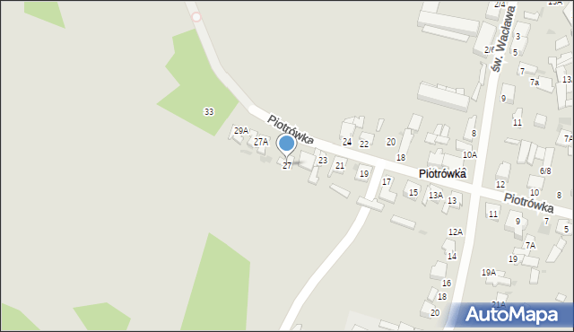 Radom, Piotrówka, 27, mapa Radomia