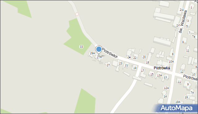 Radom, Piotrówka, 27A, mapa Radomia