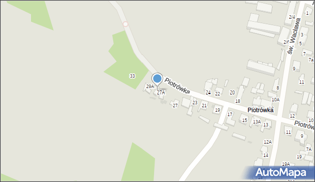 Radom, Piotrówka, 29, mapa Radomia