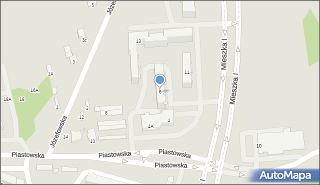 Radom, Piastowska, 6, mapa Radomia