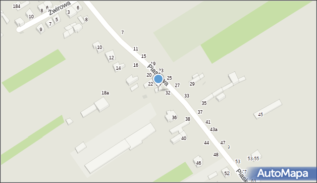 Radomsko, Piaskowa, 26, mapa Radomsko