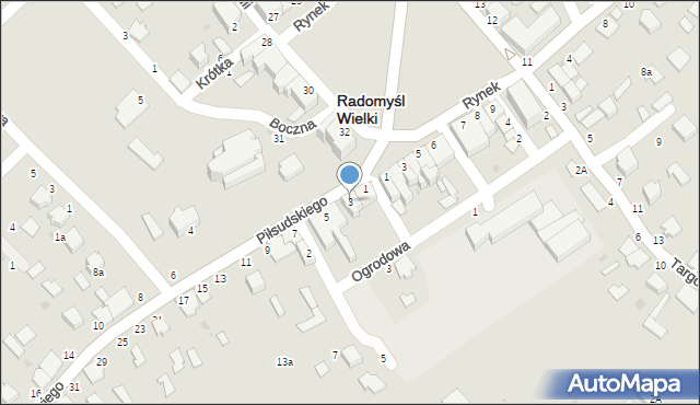 Radomyśl Wielki, Piłsudskiego Józefa, marsz., 3, mapa Radomyśl Wielki