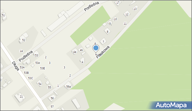 Radzewice, Piaskowa, 5, mapa Radzewice