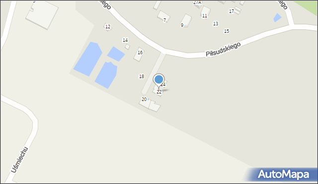 Radzymin, Piłsudskiego Józefa, marsz., 22, mapa Radzymin