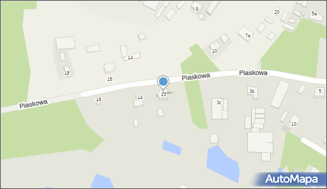 Rakoniewice, Piaskowa, 13, mapa Rakoniewice