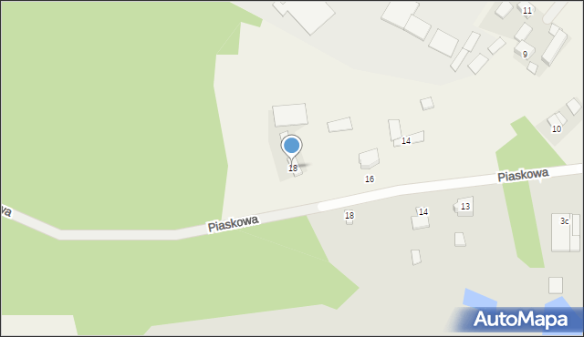 Rakoniewice Wieś, Piaskowa, 18, mapa Rakoniewice Wieś