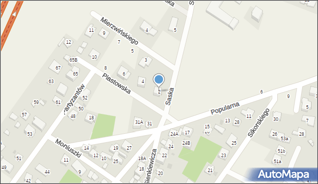 Raszyn, Piastowska, 2, mapa Raszyn