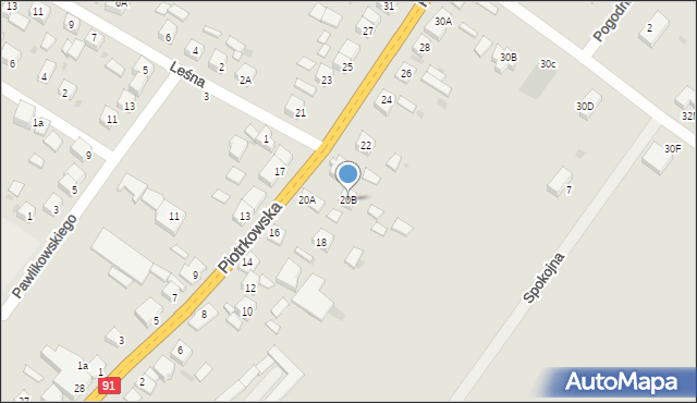 Rozprza, Piotrkowska, 20B, mapa Rozprza