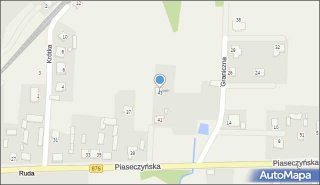 Ruda, Piaseczyńska, 43, mapa Ruda