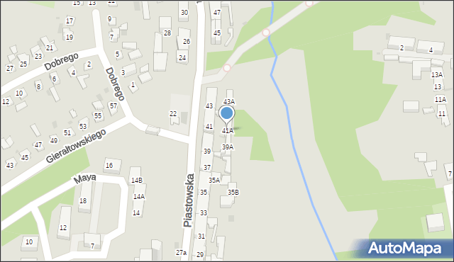 Ruda Śląska, Piastowska, 41A, mapa Rudy Śląskiej