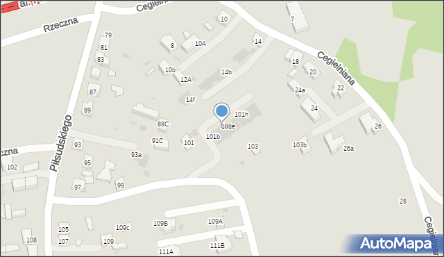 Ruda Śląska, Piłsudskiego Józefa, marsz., 101d, mapa Rudy Śląskiej