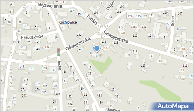 Ruda Śląska, Piłsudskiego Józefa, marsz., 11, mapa Rudy Śląskiej