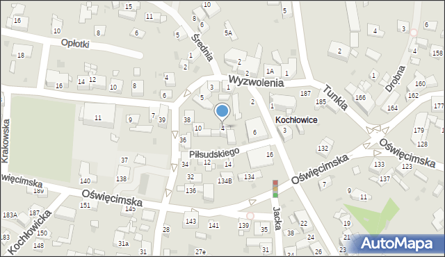 Ruda Śląska, Piłsudskiego Józefa, marsz., 4, mapa Rudy Śląskiej