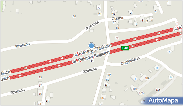 Ruda Śląska, Piłsudskiego Józefa, marsz., 82, mapa Rudy Śląskiej