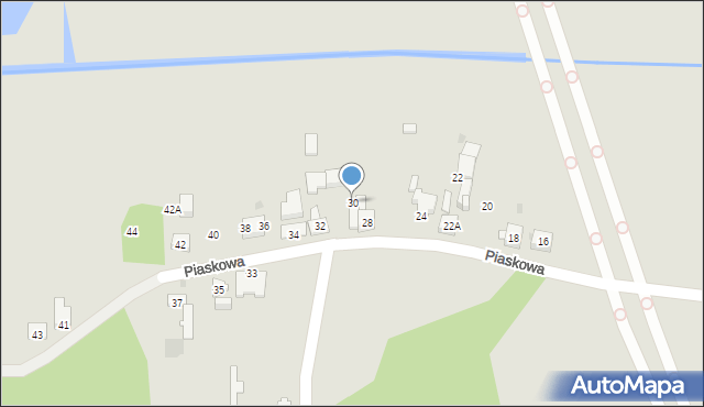 Ruda Śląska, Piaskowa, 30, mapa Rudy Śląskiej