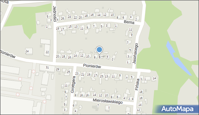 Ruda Śląska, Pionierów, 6, mapa Rudy Śląskiej