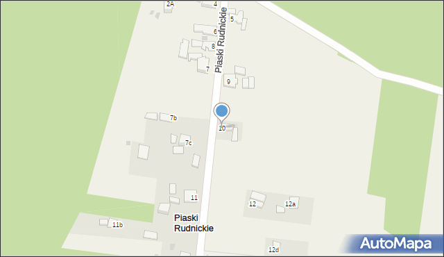Rudniczek, Piaski Rudnickie, 10, mapa Rudniczek