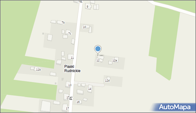 Rudniczek, Piaski Rudnickie, 12b, mapa Rudniczek