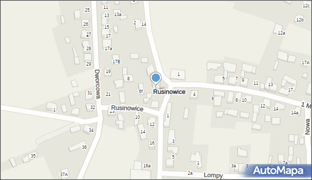 Rusinowice, Piaskowa, 4, mapa Rusinowice
